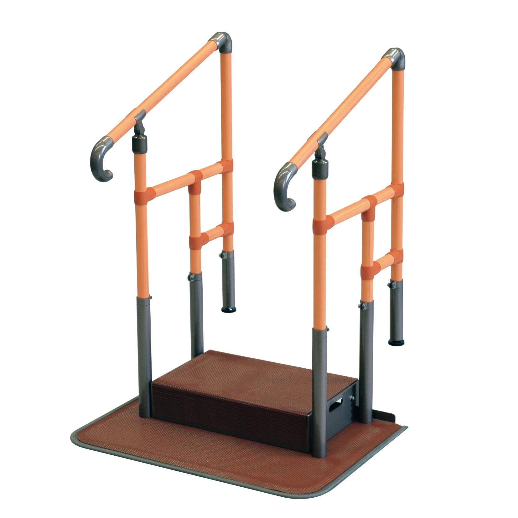 あがりかまち用たちあっぷ 両手すり(ステップ台付)