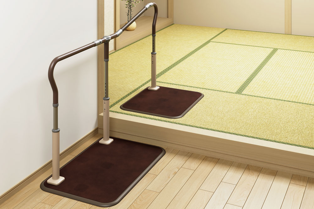 歩行サポート手すり スムーディ 屋内用 1530 使用例