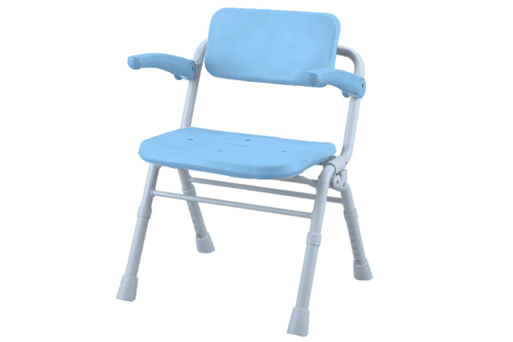 シャワーチェア[ユクリアAir] ワイドSPワンタッチ ブルー