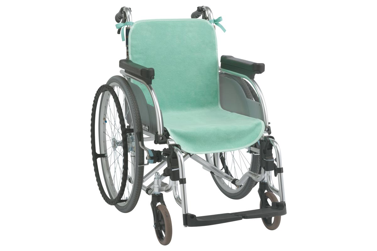 ケアカバー防水シーツ 車いす用 グリーン