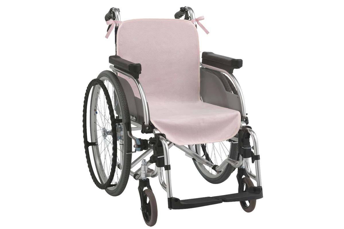 ケアカバー防水シーツ 車いす用 ピンク