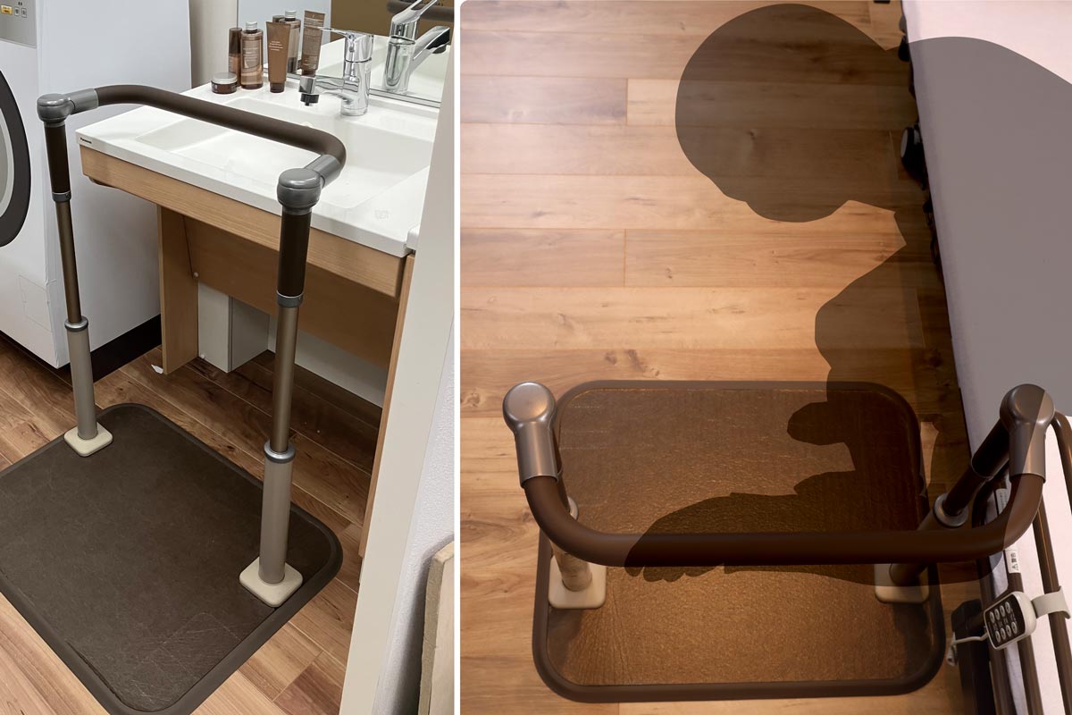 歩行サポート手すり スムーディ 屋内用 サポート手すり630タイプ 使用例1