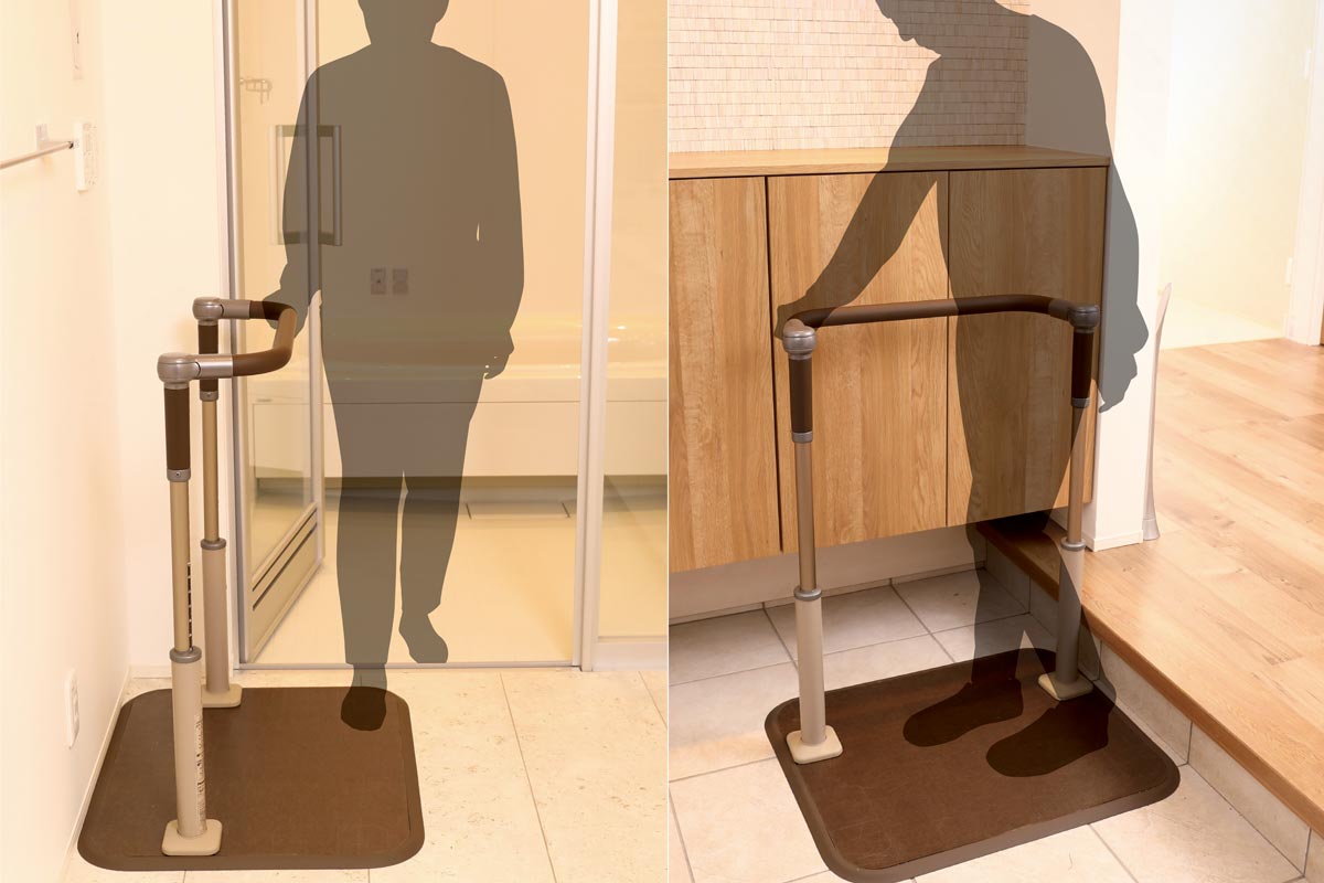 歩行サポート手すり スムーディ 屋内用 サポート手すり630タイプ 使用例2