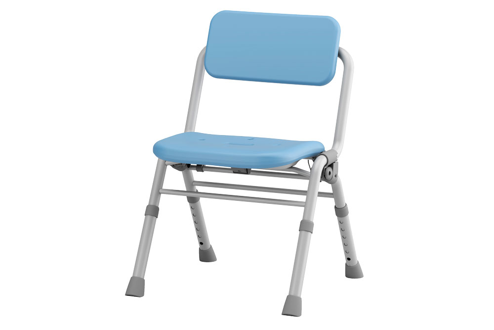 シャワーチェア[ユクリアAir] コンパクトワンタッチ ブルー