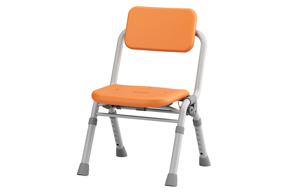 シャワーチェア[ユクリアAir] コンパクトワンタッチ オレンジ