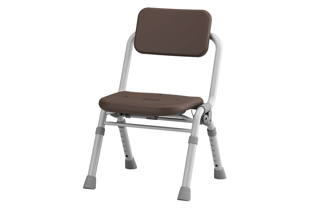 シャワーチェア[ユクリアAir] コンパクトワンタッチ モカブラウン