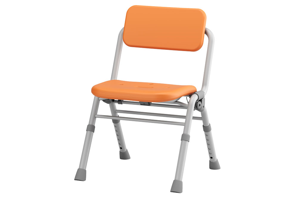 シャワーチェア[ユクリアAir] ミドルワンタッチ オレンジ