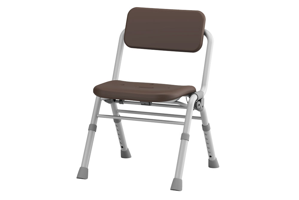 シャワーチェア[ユクリアAir] ミドルワンタッチ モカブラウン