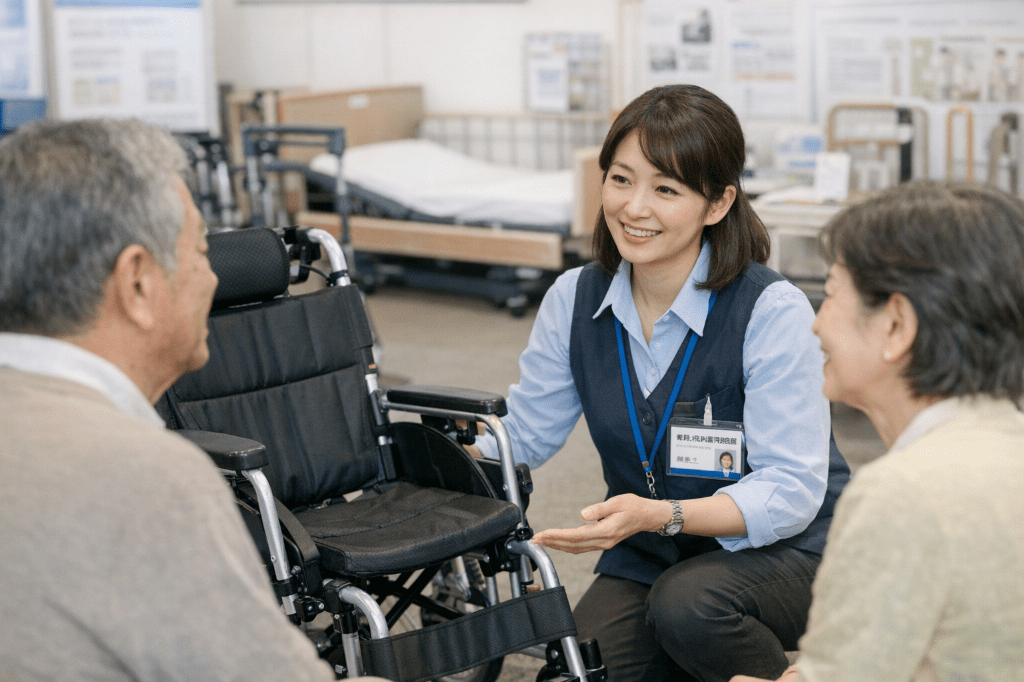福祉用具専門相談員は、介護ベッドや車いす、福祉用具の専門家